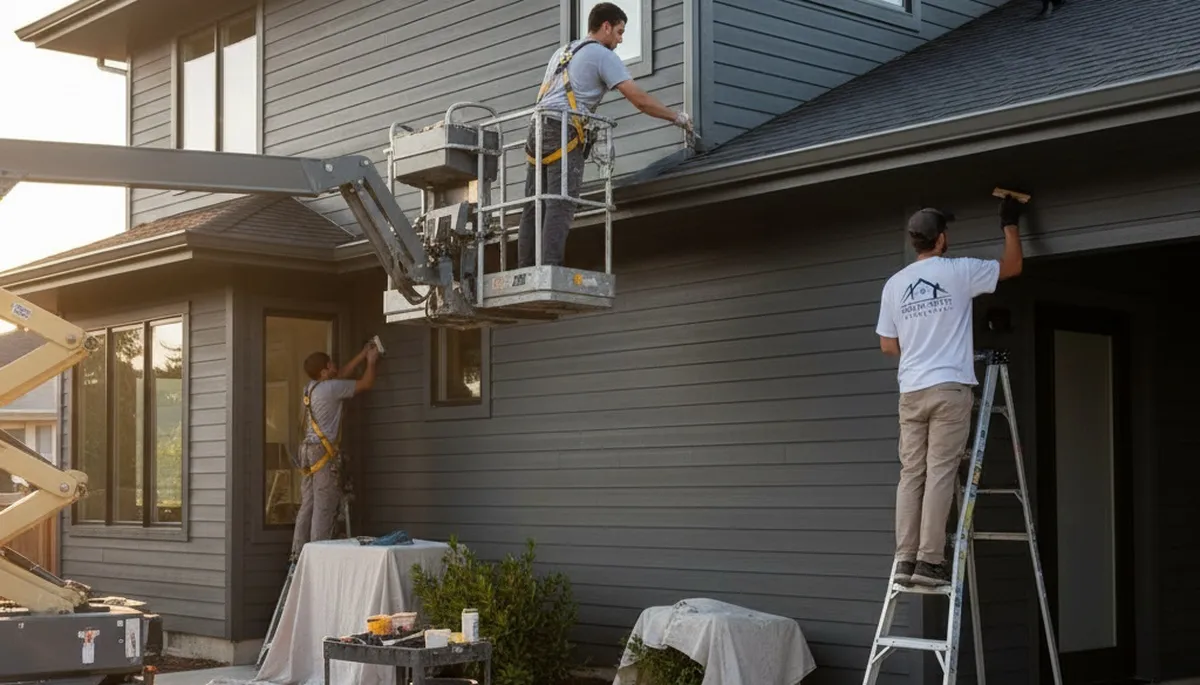 Professional gutter painting in Reading, MA restoring curb appeal and preventing rust on local homes