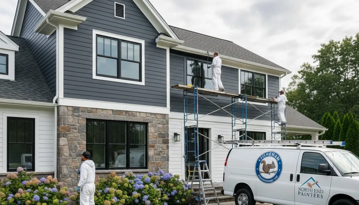 Professional house painters providing exterior home painting services in Reading, MA